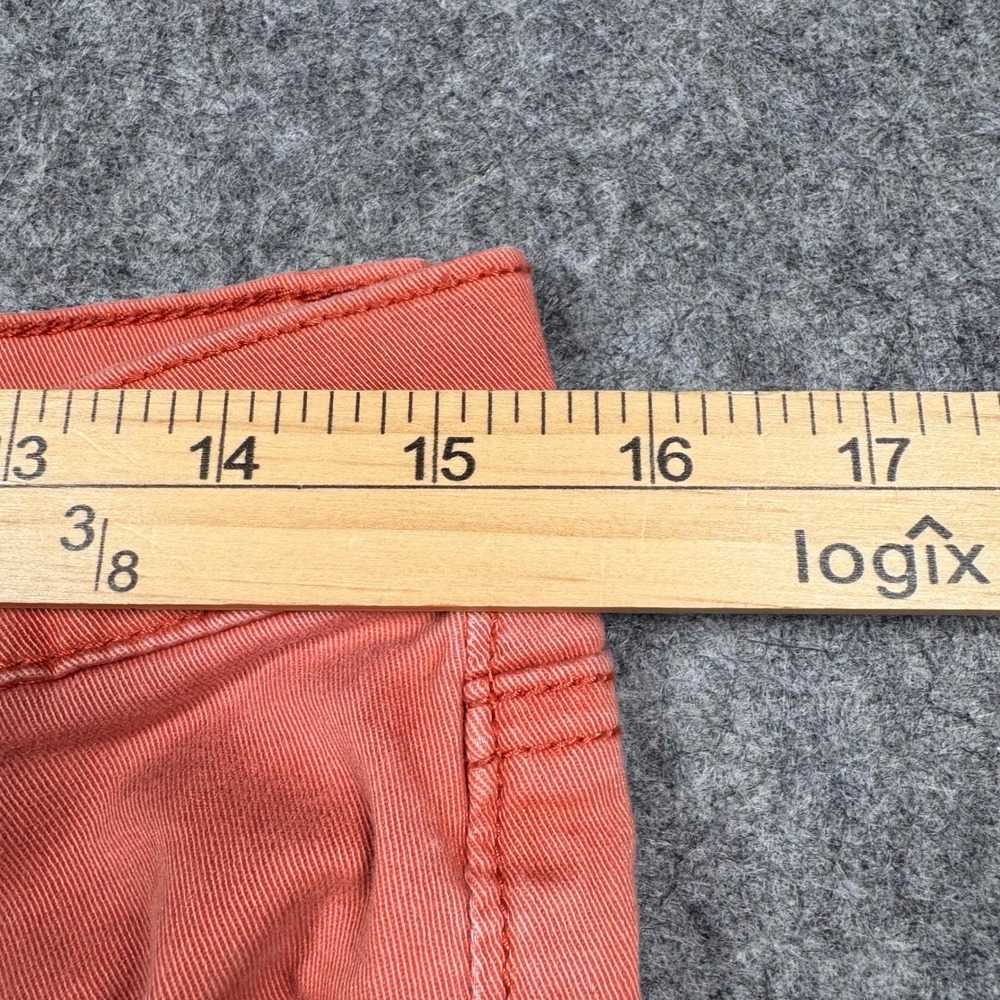 JcPenny Skinny Pants Womens 8 Coral Pink‎ Mid Rise Chino Stretch Twill - Picture 6 of 13